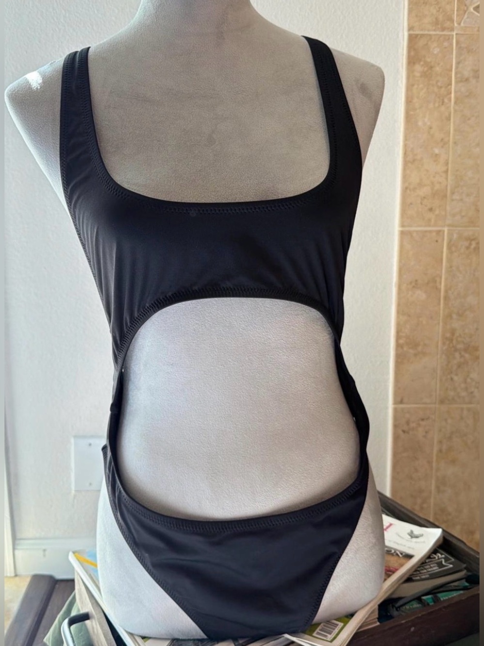 SKIMS Black bikini ( monokini)